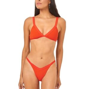 l*space Farrah Bright Orange Triangle Bralette